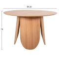 ΤΡΑΠΕΖΙ ΣΤΡΟΓΓΥΛΟ DENTY HM9612.01 MDF ΜΕ ΚΑΠΛΑΜΑ ΔΡΥΟΣ-ΧΡΩΜΑ ΔΡΥΟΣ Φ120x75Υεκ.