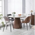 ΤΡΑΠΕΖΙ ΣΤΡΟΓΓΥΛΟ WALDEN HM18440 ΚΕΡΑΜΙΚΟ TOP ΣΕ ΤΡΑΒΕΡΤΙΝΑ--MDF ΒΑΣΗ Φ120x76Υεκ