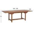 TΡΑΠΕΖΙ ΤΡΑΠΕΖΑΡΙΑΣ ΑΝΟΙΓΟΜΕΝΟ CRANDER HM6376 ΞΥΛΟ TEAK ΣΕ ΦΥΣΙΚΟ 180-240x100x76Υεκ