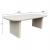 ΤΡΑΠΕΖΙ ΤΡΑΠΕΖΑΡΙΑΣ AZAMI HM6600.02 ΜΠΕΖ FIBER CEMENT 240x100x75Υεκ.