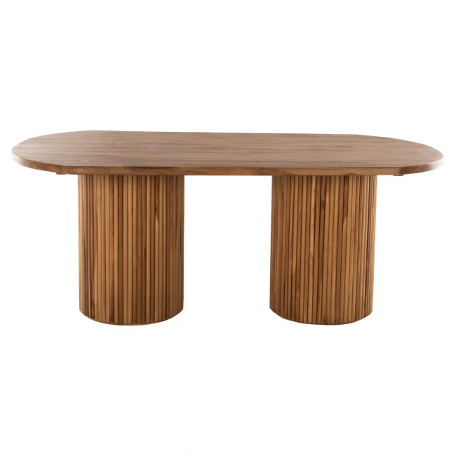 ΤΡΑΠΕΖΙ ΤΡΑΠΕΖΑΡΙΑΣ DREMA HM9893 ΜΑΣΙΦ ΞΥΛΟ ΤΕΑΚ 200Χ110Χ77.5Υεκ. 4εκ.ΕΠΙΦΑΝΕΙΑ