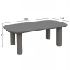 ΤΡΑΠΕΖΙ ΤΡΑΠΕΖΑΡΙΑΣ FIBER CEMENT KIORA HM6597.01 ΓΚΡΙ 200x100x75Υεκ