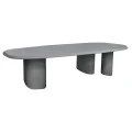 ΤΡΑΠΕΖΙ ΤΡΑΠΕΖΑΡΙΑΣ FIBER CEMENT ΟΒΑΛ GLEN HM6598.01 ΓΚΡΙ 260x95x75Υεκ