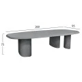 ΤΡΑΠΕΖΙ ΤΡΑΠΕΖΑΡΙΑΣ FIBER CEMENT ΟΒΑΛ GLEN HM6598.01 ΓΚΡΙ 260x95x75Υεκ