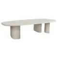 ΤΡΑΠΕΖΙ ΤΡΑΠΕΖΑΡΙΑΣ FIBER CEMENT ΟΒΑΛ GLEN HM6598.02 ΜΠΕΖ 260x95x75Υεκ