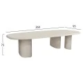 ΤΡΑΠΕΖΙ ΤΡΑΠΕΖΑΡΙΑΣ FIBER CEMENT ΟΒΑΛ GLEN HM6598.02 ΜΠΕΖ 260x95x75Υεκ