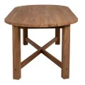 ΤΡΑΠΕΖΙ ΤΡΑΠΕΖΑΡΙΑΣ KUTAI HM9639 ΜΑΣΙΦ ΑΝΑΚΥΚΛΩΜΕΝΟ ΞΥΛΟ ΤΕΑΚ ΦΥΣΙΚΟ 220x100x75Υ εκ.