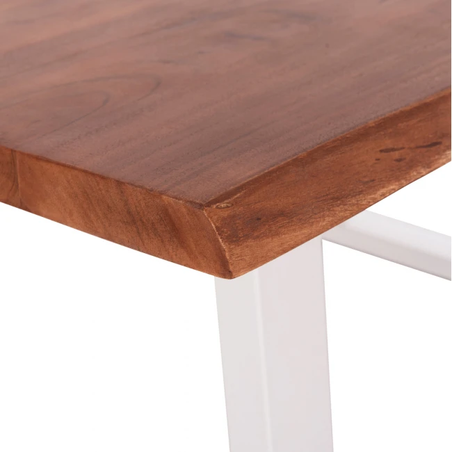 ΤΡΑΠΕΖΙ ΤΡΑΠΕΖΑΡΙΑΣ MONTANA HM8336.12 ΞΥΛΟ ΑΚΑΚΙΑΣ 4εκ.ΠΑΧΟΣ-ΛΕΥΚΑ ΠΟΔΙΑ 160X90X77Υεκ.