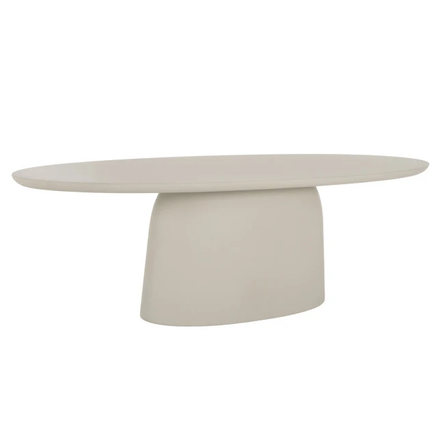 ΤΡΑΠΕΖΙ ΤΡΑΠΕΖΑΡΙΑΣ ΟΒΑΛ BRECCAN HM6578.02 ΜΠΕΖ FIBER CEMENT 160x100x75Υεκ