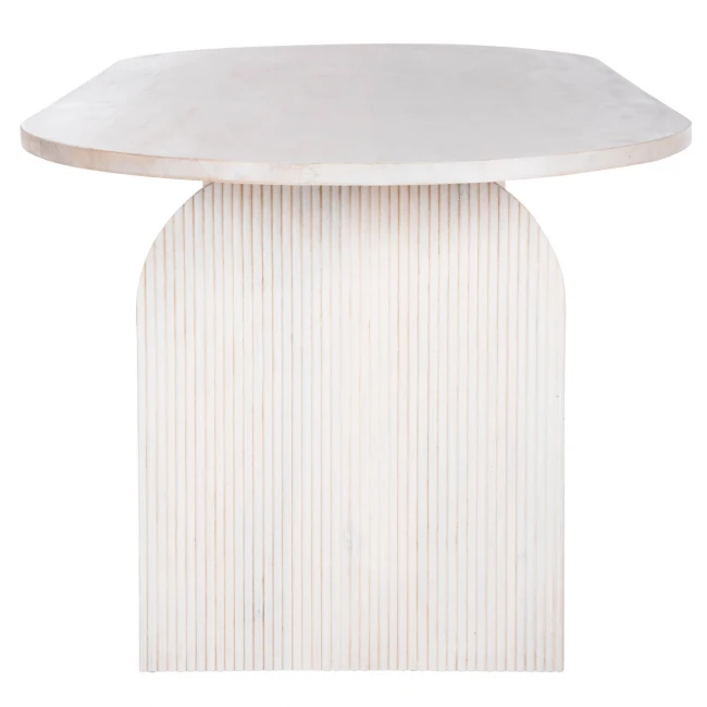 ΤΡΑΠΕΖΙ ΤΡΑΠΕΖΑΡΙΑΣ ΟΒΑΛ ΗΟΝΚΥ HM9690 ΜΑΣΙΦ ΞΥΛΟ MANGO ΣΕ ΛΕΥΚΟ 180,5x90,5x76Υεκ.