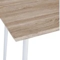 ΤΡΑΠΕΖΙ ΤΡΑΠΕΖΑΡΙΑΣ PALOMA HM8334.02, 120X70X76,5- SONOMA, ΛΕΥΚΑ ΠΟΔΙΑ