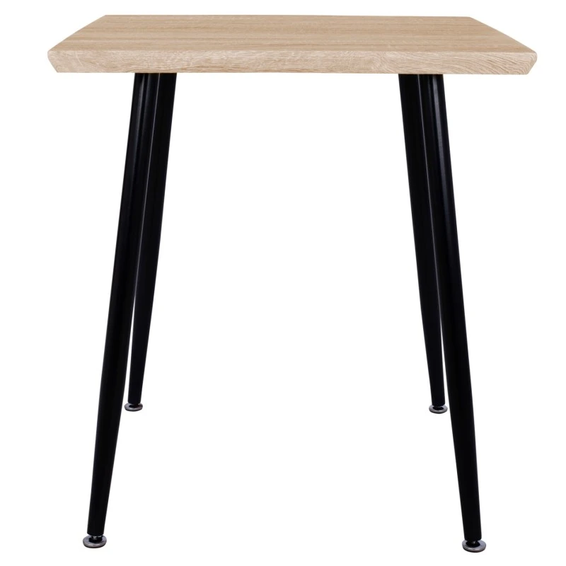 ΤΡΑΠΕΖΙ ΤΡΑΠΕΖΑΡΙΑΣ PALOMA HM8335.01, 70Χ70X76.5, SONOMA, ΜΑΥΡΑ ΠΟΔΙΑ