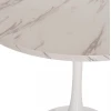 ΤΡΑΠΕΖΙ ΤΡΑΠΕΖΑΡΙΑΣ ROLLO HM9421.11 ΣΤΡΟΓΓΥΛΟ WHITE MARBLE Φ90x74Υεκ.