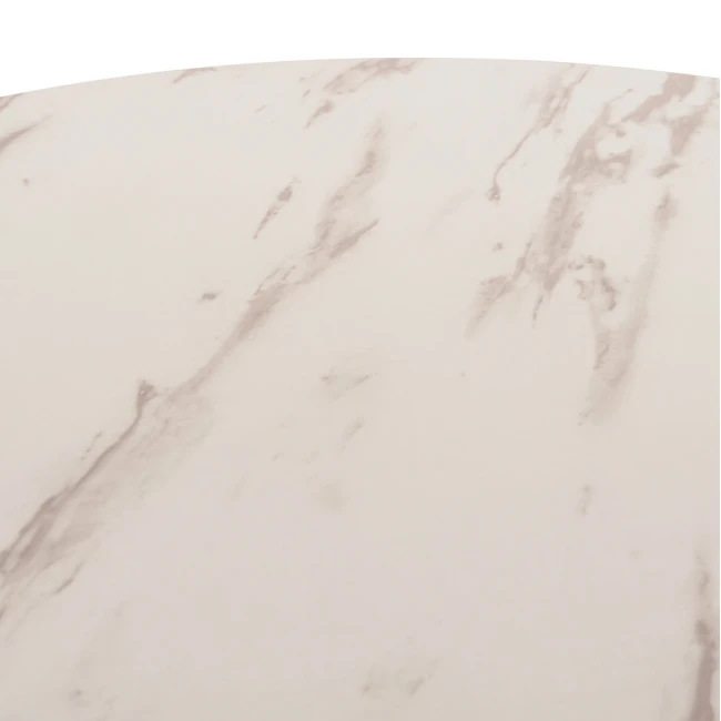 ΤΡΑΠΕΖΙ ΤΡΑΠΕΖΑΡΙΑΣ ROLLO HM9421.11 ΣΤΡΟΓΓΥΛΟ WHITE MARBLE Φ90x74Υεκ.