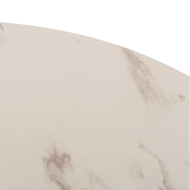 ΤΡΑΠΕΖΙ ΤΡΑΠΕΖΑΡΙΑΣ ROLLO HM9421.11 ΣΤΡΟΓΓΥΛΟ WHITE MARBLE Φ90x74Υεκ.