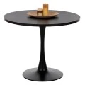 ΤΡΑΠΕΖΙ ΤΡΑΠΕΖΑΡΙΑΣ ROLLO HM9421.12 ΣΤΡΟΓΓΥΛΟ BLACK MARBLE Φ90x74Υεκ.
