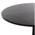 ΤΡΑΠΕΖΙ ΤΡΑΠΕΖΑΡΙΑΣ ROLLO HM9421.12 ΣΤΡΟΓΓΥΛΟ BLACK MARBLE Φ90x74Υεκ.