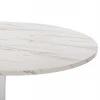 ΤΡΑΠΕΖΙ ΤΡΑΠΕΖΑΡΙΑΣ ROLLO HM9422.11 ΣΤΡΟΓΓΥΛΟ WHITE MARBLE Φ120x74Yεκ.