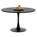 ΤΡΑΠΕΖΙ ΤΡΑΠΕΖΑΡΙΑΣ ROLLO HM9422.12 ΣΤΡΟΓΓΥΛΟ BLACK MARBLE Φ120x74Yεκ.