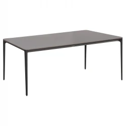 ΤΡΑΠΕΖΙ ΤΡΑΠΕΖΑΡΙΑΣ STAD HM6557.01 ΓΚΡΙ ΑΛΟΥΜΙΝΙΟ & SINTERED STONE TOP 180x90x74Υεκ