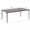 ΤΡΑΠΕΖΙ ΤΡΑΠΕΖΑΡΙΑΣ STAD HM6557.01 ΓΚΡΙ ΑΛΟΥΜΙΝΙΟ & SINTERED STONE TOP 180x90x74Υεκ
