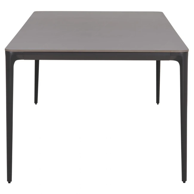 ΤΡΑΠΕΖΙ ΤΡΑΠΕΖΑΡΙΑΣ STAD HM6557.01 ΓΚΡΙ ΑΛΟΥΜΙΝΙΟ & SINTERED STONE TOP 180x90x74Υεκ