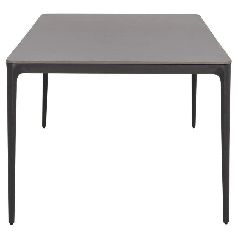 ΤΡΑΠΕΖΙ ΤΡΑΠΕΖΑΡΙΑΣ STAD HM6557.01 ΓΚΡΙ ΑΛΟΥΜΙΝΙΟ & SINTERED STONE TOP 180x90x74Υεκ