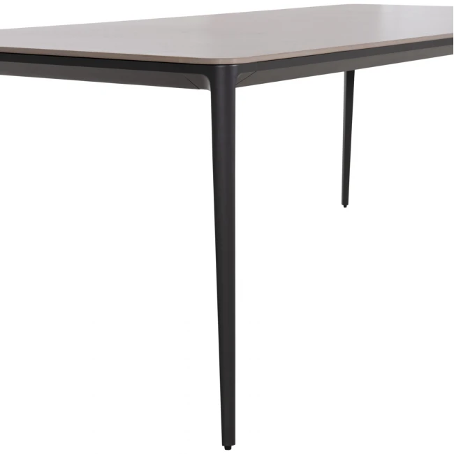 ΤΡΑΠΕΖΙ ΤΡΑΠΕΖΑΡΙΑΣ STAD HM6557.01 ΓΚΡΙ ΑΛΟΥΜΙΝΙΟ & SINTERED STONE TOP 180x90x74Υεκ