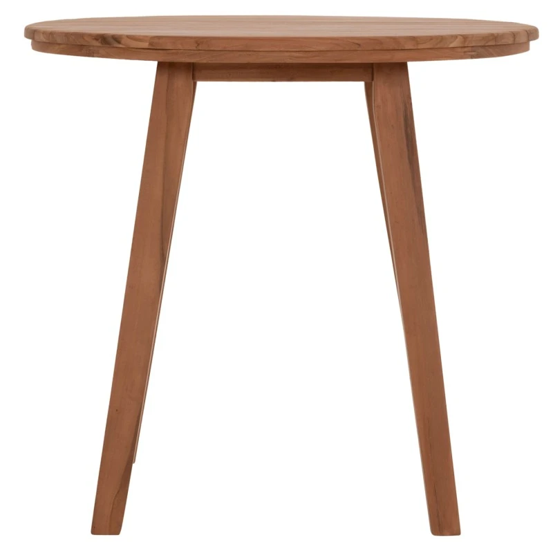 TΡΑΠΕΖΙ ΤΡΑΠΕΖΑΡΙΑΣ ΣΤΡΟΓΓΥΛΟ DANTE HM6379 ΞΥΛΟ TEAK Φ80x75Υεκ.