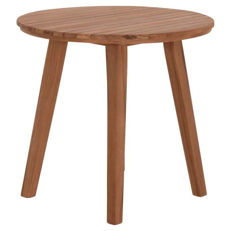 TΡΑΠΕΖΙ ΤΡΑΠΕΖΑΡΙΑΣ ΣΤΡΟΓΓΥΛΟ DANTE HM6379 ΞΥΛΟ TEAK Φ80x75Υεκ.