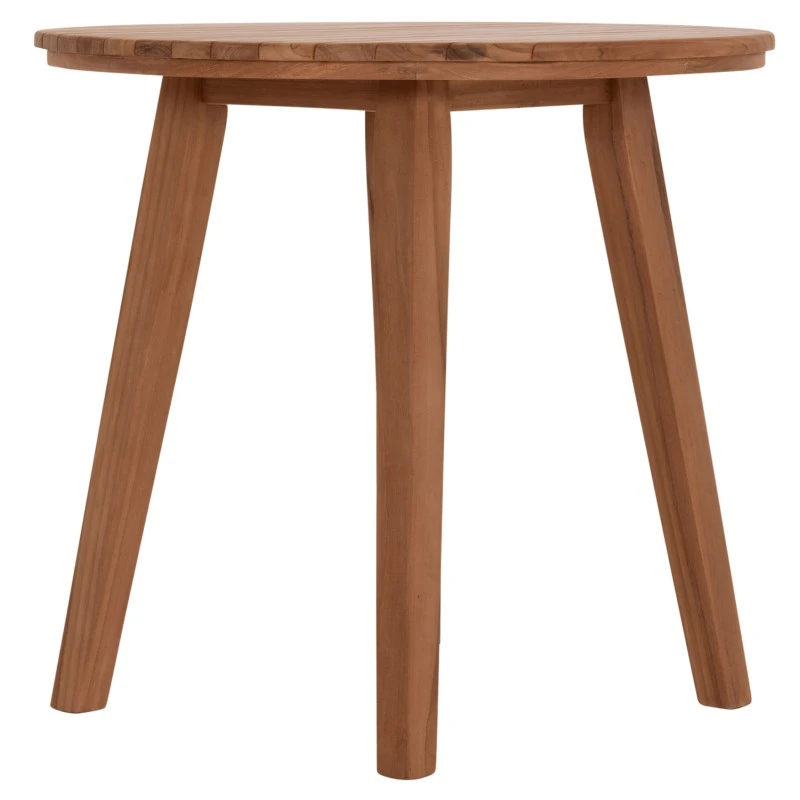 TΡΑΠΕΖΙ ΤΡΑΠΕΖΑΡΙΑΣ ΣΤΡΟΓΓΥΛΟ DANTE HM6379 ΞΥΛΟ TEAK Φ80x75Υεκ.