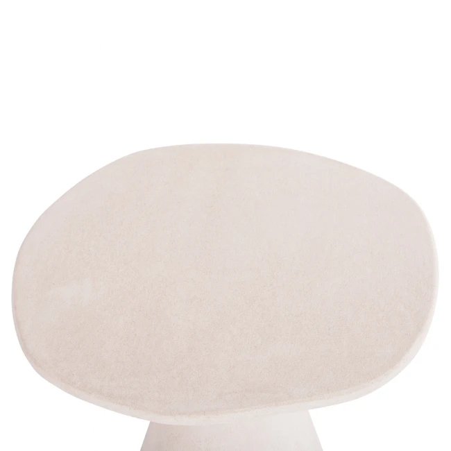 ΤΡΑΠΕΖΙ ΤΡΑΠΕΖΑΡΙΑΣ ΣΤΡΟΓΓΥΛΟ ΣΕΙΡΑ SANTORINI HM18055 MDF ΥΠΟΛΕΥΚΟ ΧΡΩΜΑ Φ77x76Υεκ.