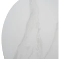 ΤΡΑΠΕΖΙ ΤΡΑΠΕΖΑΡΙΑΣ ΣΤΡΟΓΓΥΛΟ SINTERED STONE ΛΕΥΚΟ ΜΕΤΑΛ.ΠΟΔΙΑ Φ115x75Y εκ.HM9309.02