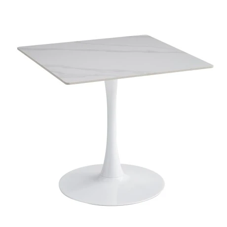 ΤΡΑΠΕΖΙ ΤΡΑΠΕΖΑΡΙΑΣ TETRAN HM18315.01 ΒΑΣΗ ΛΕΥΚΗ--SINTERED STONE SNOW WHITE 80x80x73Υεκ
