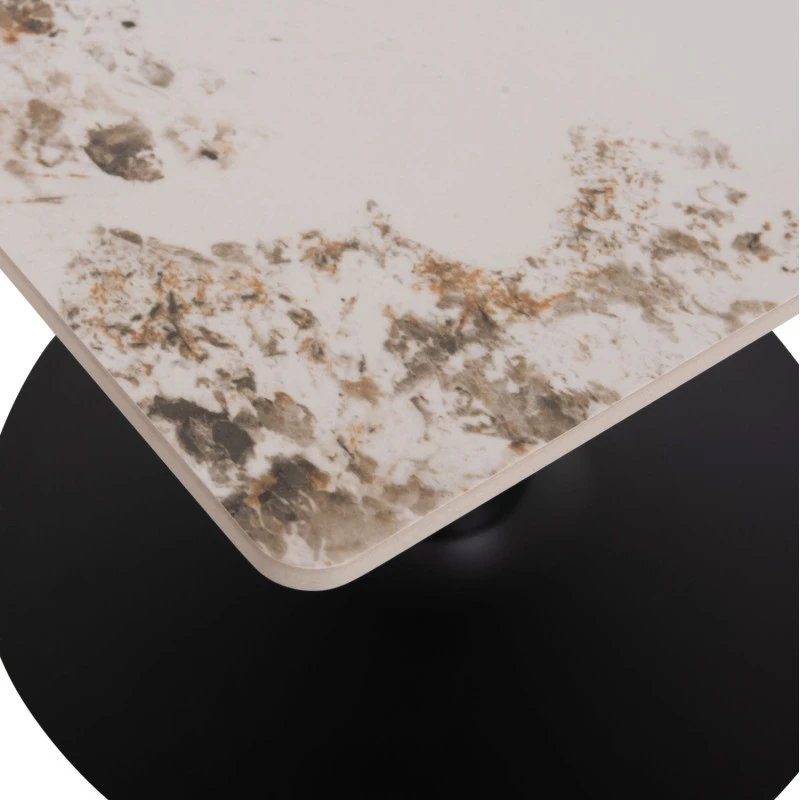 ΤΡΑΠΕΖΙ ΤΡΑΠΕΖΑΡΙΑΣ TETRAN HM18315.02 ΒΑΣΗ ΜΑΥΡΗ--SINTERED STONE PANDORA 80x80x73Υεκ