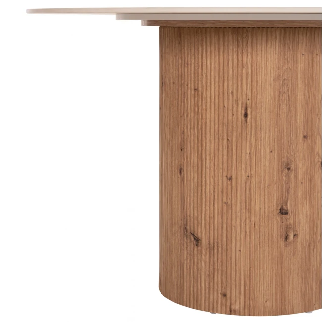 ΤΡΑΠΕΖΙ ΤΡΑΠΕZΑΡΙΑΣ TWIL HM18324 ΚΕΡΑΜΙΚΟ TOP ΟΨΗ ΤΡΑΒΕΡΤΙΝΑΣ-MDF ΒΑΣΗ Φ120x76Υεκ