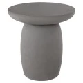 ΤΡΑΠΕΖΙ ΒΟΗΘΗΤΙΚΟ FIBER CEMENT ΣΤΡΟΓΓΥΛΟ HIKARI HM6593.01 ΓΚΡΙ Φ46x48Υεκ.