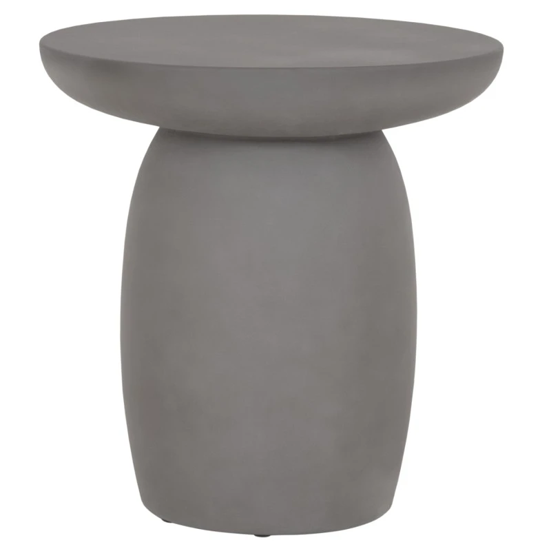 ΤΡΑΠΕΖΙ ΒΟΗΘΗΤΙΚΟ FIBER CEMENT ΣΤΡΟΓΓΥΛΟ HIKARI HM6593.01 ΓΚΡΙ Φ46x48Υεκ.
