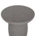 ΤΡΑΠΕΖΙ ΒΟΗΘΗΤΙΚΟ FIBER CEMENT ΣΤΡΟΓΓΥΛΟ HIKARI HM6593.01 ΓΚΡΙ Φ46x48Υεκ.