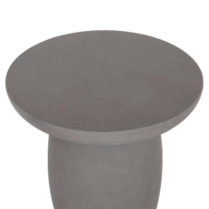 ΤΡΑΠΕΖΙ ΒΟΗΘΗΤΙΚΟ FIBER CEMENT ΣΤΡΟΓΓΥΛΟ HIKARI HM6593.01 ΓΚΡΙ Φ46x48Υεκ.
