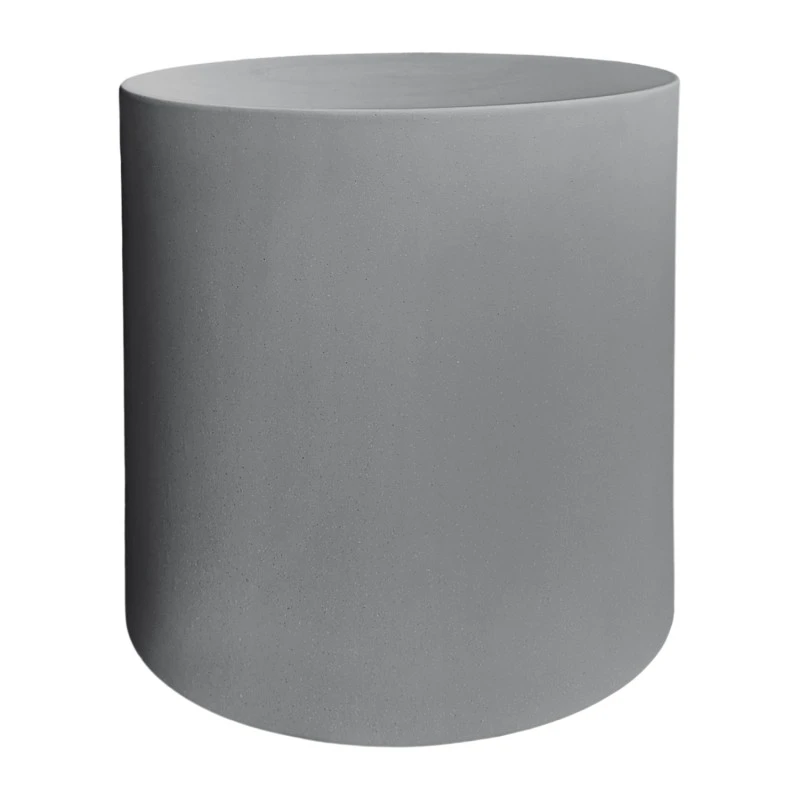 ΤΡΑΠΕΖΙ ΒΟΗΘΗΤΙΚΟ FIBER CEMENT ΣΤΡΟΓΓΥΛΟ KYOKO HM6592.01 ΓΚΡΙ Φ40x43Υεκ.