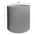 ΤΡΑΠΕΖΙ ΒΟΗΘΗΤΙΚΟ FIBER CEMENT ΣΤΡΟΓΓΥΛΟ KYOKO HM6592.01 ΓΚΡΙ Φ40x43Υεκ.