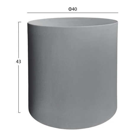 ΤΡΑΠΕΖΙ ΒΟΗΘΗΤΙΚΟ FIBER CEMENT ΣΤΡΟΓΓΥΛΟ KYOKO HM6592.01 ΓΚΡΙ Φ40x43Υεκ.