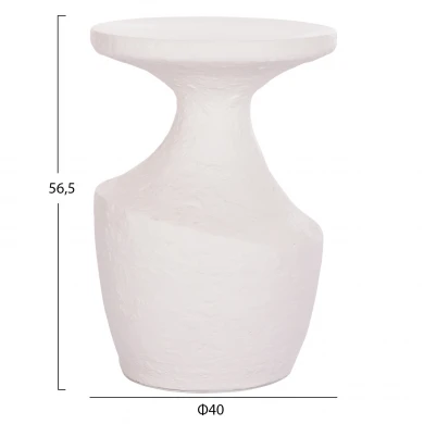 ΤΡΑΠΕΖΙ ΒΟΗΘΗΤΙΚΟ REBON HM18156.02L FIBER CEMENT ΣΕ ΛΕΥΚΟ--Φ40x56.5Υεκ.