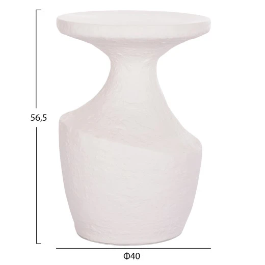 ΤΡΑΠΕΖΙ ΒΟΗΘΗΤΙΚΟ REBON HM18156.02L FIBER CEMENT ΣΕ ΛΕΥΚΟ--Φ40x56.5Υεκ.