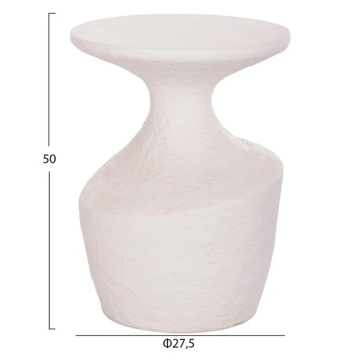 ΤΡΑΠΕΖΙ ΒΟΗΘΗΤΙΚΟ REBON HM18156.02S FIBER CEMENT ΣΕ ΛΕΥΚΟ--Φ27.5x50Υεκ.