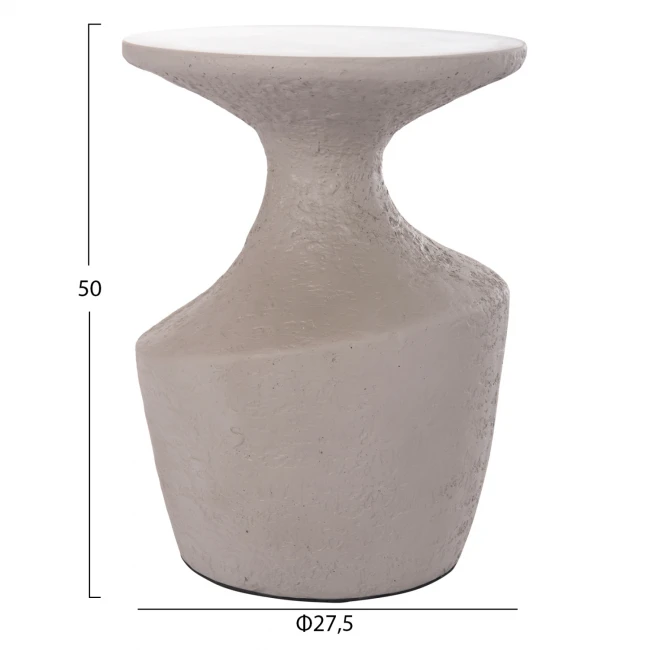 ΤΡΑΠΕΖΙ ΒΟΗΘΗΤΙΚΟ REBON HM18156.03S FIBER CEMENT ΣΕ ΓΚΡΙ--Φ27.5x50Υεκ.
