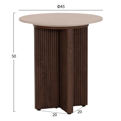 ΤΡΑΠΕΖΙ ΒΟΗΘΗΤΙΚΟ SKY HM18330 ΚΕΡΑΜΙΚΟ TOP ΟΨΗ ΤΡΑΒΕΡΤΙΝΑΣ-MDF ΒΑΣΗ ΚΑΦΕ Φ45x50Υεκ.