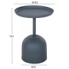 ΤΡΑΠΕΖΙ ΒΟΗΘΗΤΙΚΟ ΣΤΡΟΓΓΥΛΟ DELBEL HM4261.05 ΜΕΤΑΛΛΟ ΜΠΛΕ ΣΚΟΥΡΟ Φ39,5x53,5Υ εκ.