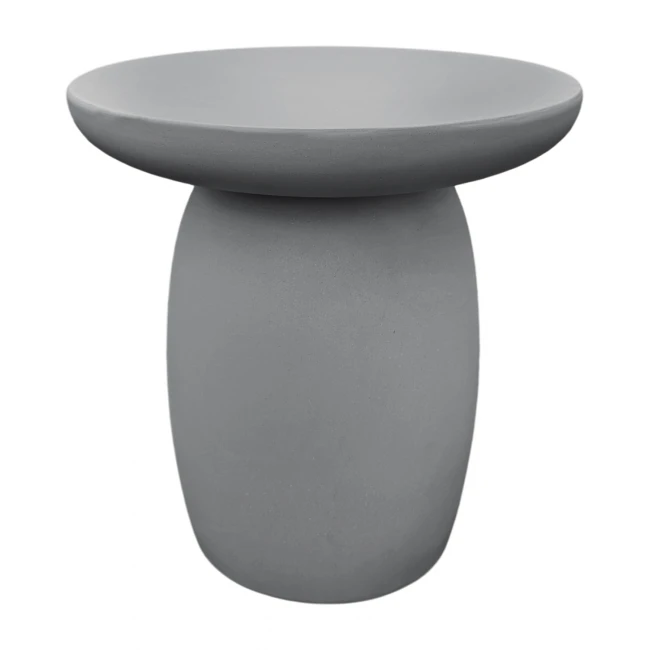 ΤΡΑΠΕΖΙ ΒΟΗΘΗΤΙΚΟ ΣΤΡΟΓΓΥΛΟ HIKARI HM6593.01 ΓΚΡΙ FIBER CEMENT Φ46x48Υεκ.